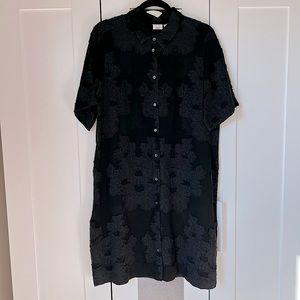 New Aritzia Wilfred Durante Lace T-Shirt Dress in Black